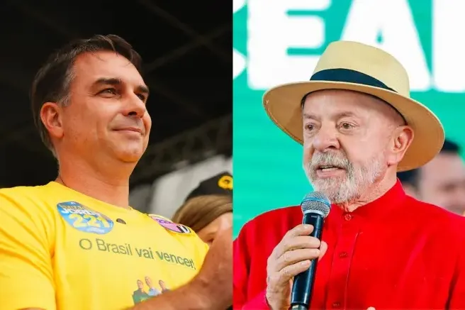 O resultado dos votos válidos desconsidera os votos brancos, nulos e os eleitores indecisos. • Charles Vieira/Campanha Flávio Bolsonaro e Ricardo Stuckert.