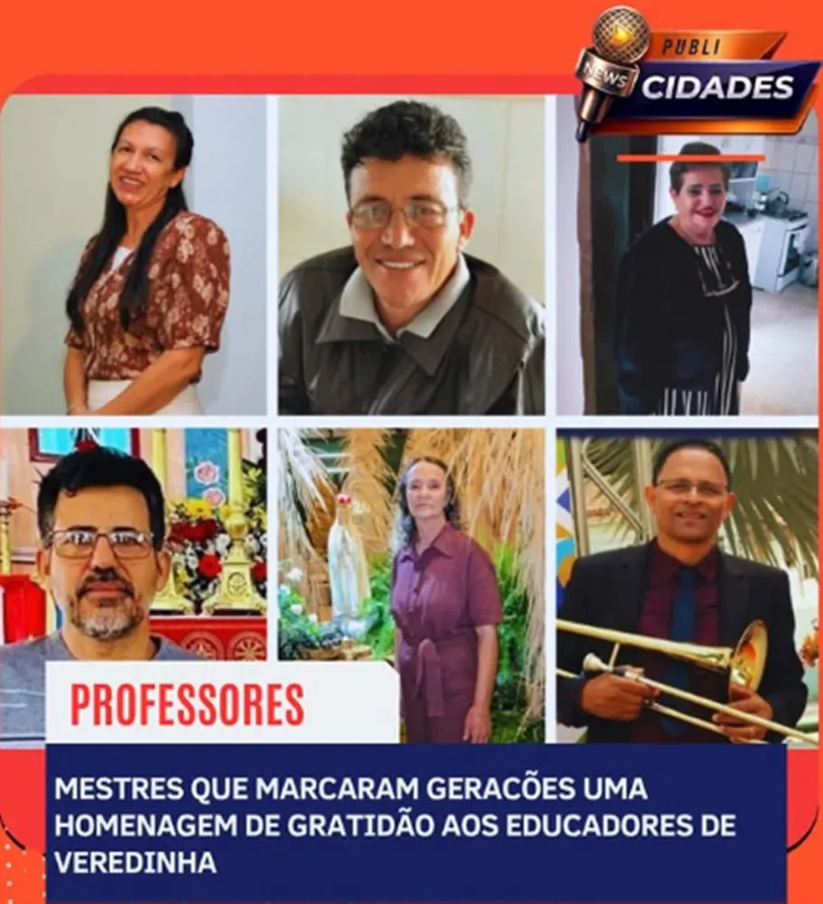 Mestres que marcaram gerações receberam uma homenagem de gratidão aos educadores de Veredinha